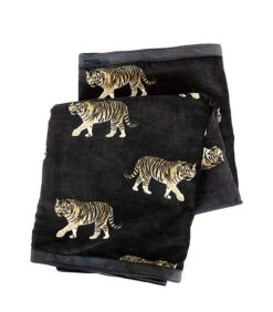 Plaid Met Goud Geborduurde Tijgers