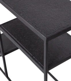 WOOOD Vakkenkast Binnen/Buiten Febe - Metaal - Zwart - 76x76x30 -Dagelijkse Boodschappen Winkel 6b0536a8100b4c54bf80293c73b88df9