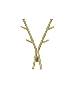 Leitmotiv Wandkapstok Deer - Staal Antiek Goud - 47,7x11,8x29cm