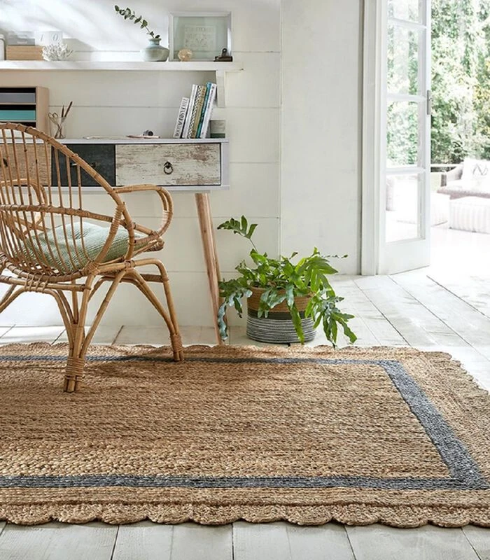 Jute Woonkamertapijt FLOWER JUTE 2 Jute Woonkamertapijt FLOWER JUTE - Afbeelding 2