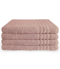 Handdoek 70 X 140 Cm Oud Roze - 6 Stuks