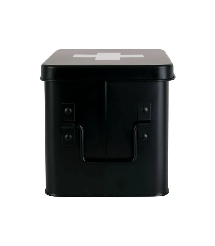 PRESENT TIME Medicijnkist - Medium - Metaal Mat Zwart - 21,5x15,5x16cm 3 PRESENT TIME Medicijnkist - Medium - Metaal Mat Zwart - 21,5x15,5x16cm - Afbeelding 3