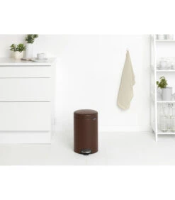 Brabantia NewIcon Pedaalemmer, 12 Liter - Mineral Cosy Brown -Dagelijkse Boodschappen Winkel 7383afd2766a46288992c7c252921aea