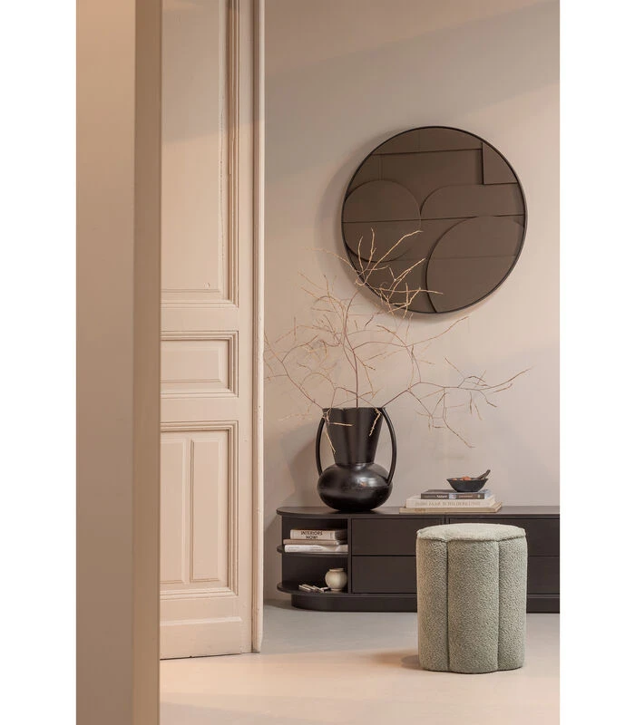 Fiona Rond Schilderij - Espresso - 80x80x5 3 Fiona Rond Schilderij - Espresso - 80x80x5 - Afbeelding 3