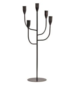 Kent Kandelaar - Metaal - Zwart - 57x26x26