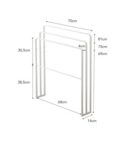 Yamazaki Bath Towel Hanger With 3 Bars - Tower - White 9 Yamazaki Bath Towel Hanger With 3 Bars - Tower - White -Dagelijkse Boodschappen Winkel 76e20b552b93481f955d72da28eba7f9