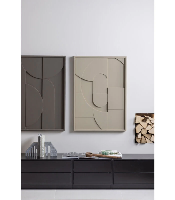 WOOOD Fiona Rechthoek Schilderij - Espresso - 100x70x5 2 WOOOD Fiona Rechthoek Schilderij - Espresso - 100x70x5 - Afbeelding 2