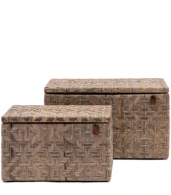 Opbergkist - Dekenkist - Port Barton Trunk - Set Van 2 Stuks - Bruin