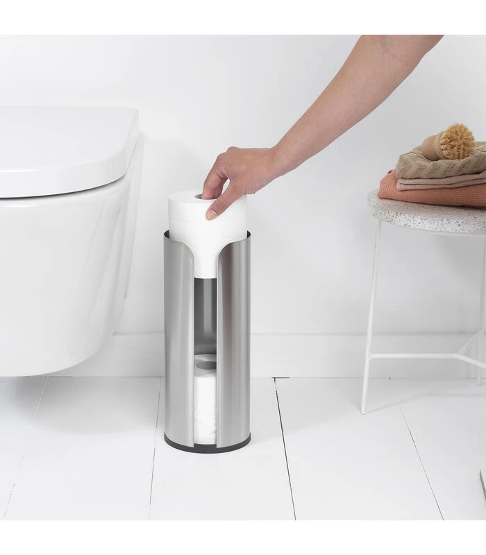 Brabantia ReNew Reserverolhouder Voor 3 Rollen - Matt Steel 3 Brabantia ReNew Reserverolhouder Voor 3 Rollen - Matt Steel - Afbeelding 3