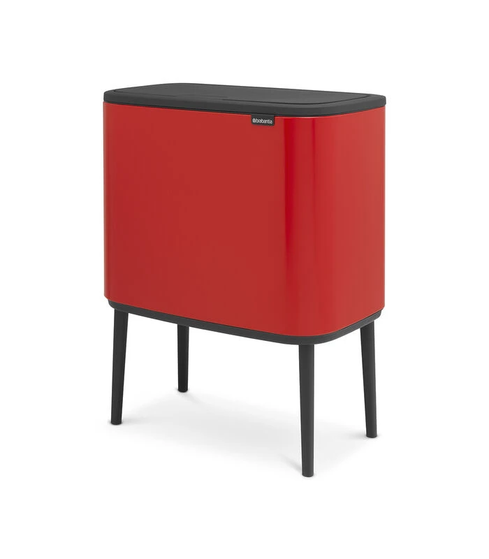 Brabantia Bo Touch Bin, 3 X 11L - Passion Red 2 Brabantia Bo Touch Bin, 3 X 11L - Passion Red - Afbeelding 2