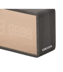 Karlsson Wekker Mirror - Zwart - 15x7cm -Dagelijkse Boodschappen Winkel 7a0eb996c6d64e65aec19adaa351e640