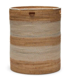 Opbergmand Hoog En Rond Met Handvaten - Crystal Bay - Bruin - Maat XL