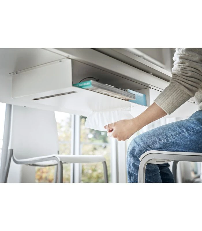 Yamazaki Under-table Shelf - Tower - White 3 Yamazaki Under-table Shelf - Tower - White - Afbeelding 3