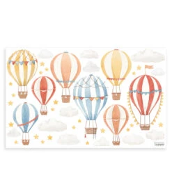 GENTLE FRIENDS Muursticker Kinderkamer - Luchtballonnen 64x40 Cm