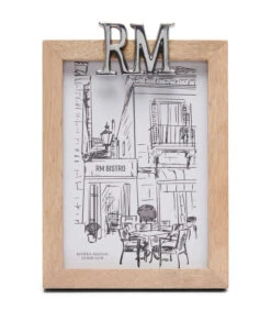 Fotolijst 13x18 Staand Zilver RM Logo - Logo - Bruin - 13x18 CM