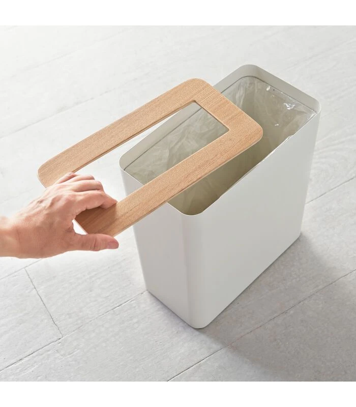 Yamazaki Trash Can Square - Rin - Natural 3 Yamazaki Trash Can Square - Rin - Natural - Afbeelding 3