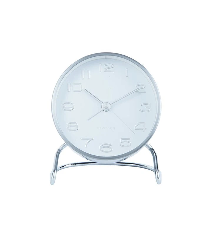 Karlsson Wekker Classical Numbers - Wit - Ø9,5x11cm 2 Karlsson Wekker Classical Numbers - Wit - Ø9,5x11cm - Afbeelding 2