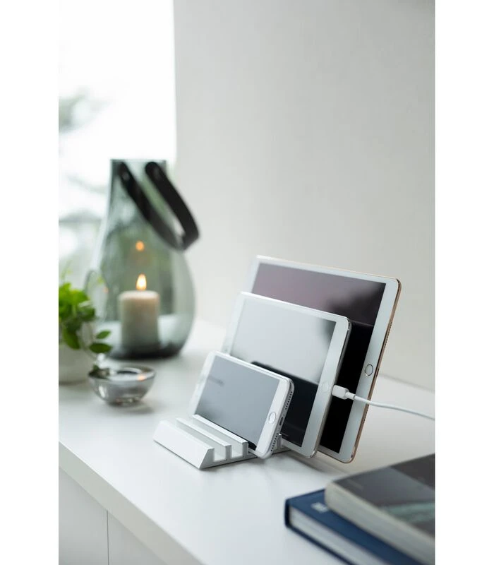 Yamazaki Tablet Stand - Tower - White 2 Yamazaki Tablet Stand - Tower - White - Afbeelding 2