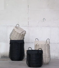 Wasmand GISLA Greige-93 (Medium) -Dagelijkse Boodschappen Winkel 80da2220381340eb9d6412604d1e443d