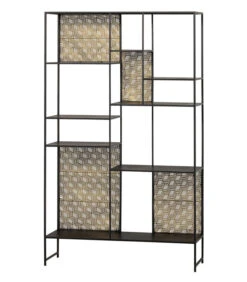 BePureHome Framed Vakkenkast - Metaal - Antique Brass - 185x110x35