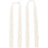 Gedraaide Dinerkaars, Kaarsenset, Swirl Kaars - Twisted Candles - Wit