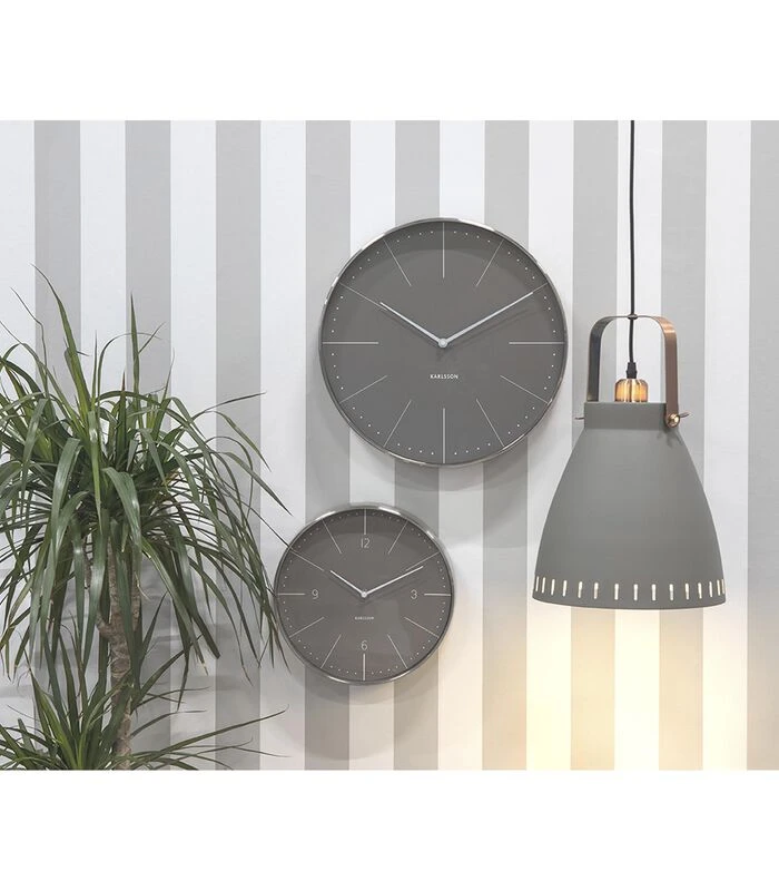 Karlsson Wandklok Normann Station - Warm Grijs, Geborsteld Case - Ø37,5cm 2 Karlsson Wandklok Normann Station - Warm Grijs, Geborsteld Case - Ø37,5cm - Afbeelding 2
