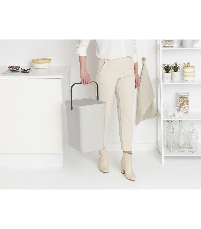 Brabantia Sort & Go Afvalemmer, 25 Liter - Light Grey 3 Brabantia Sort & Go Afvalemmer, 25 Liter - Light Grey - Afbeelding 3