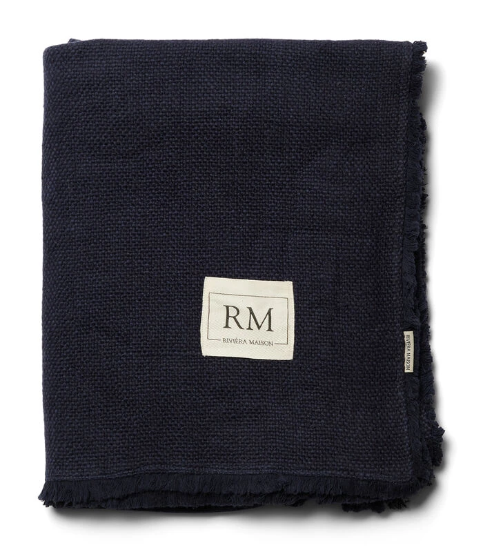 Plaid, Katoenen Zomer Deken - Blueberry Blue - Blauw - 170x130 CM 1 Plaid, Katoenen Zomer Deken - Blueberry Blue - Blauw - 170x130 CM