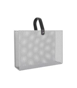 PRESENT TIME Tijdschriftenrek Perky Mesh - Grijs - 30x33x9cm