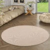 Vloerkleed Bentzon Natuur Platweave Rond