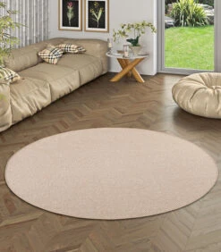 Vloerkleed Bentzon Natuur Platweave Rond