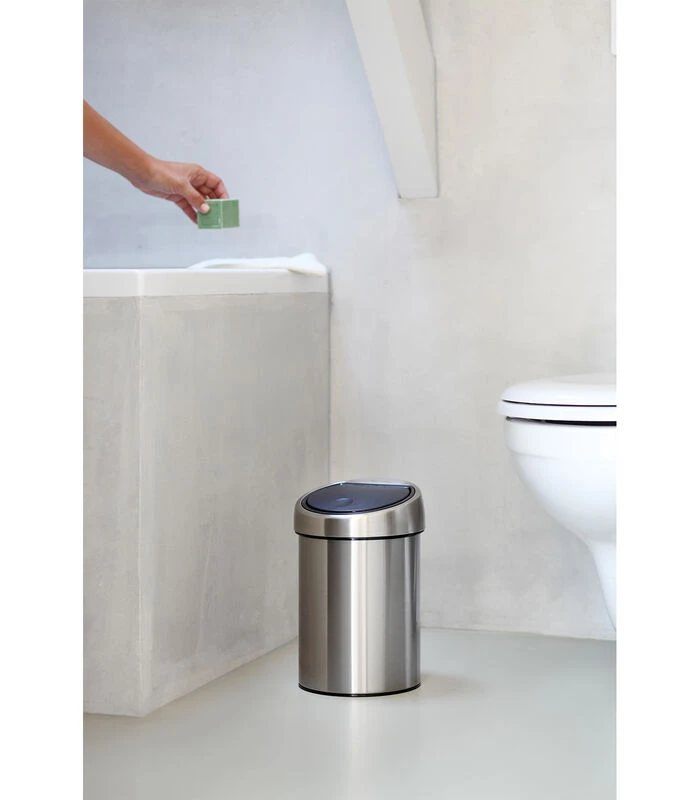 Brabantia Touch Bin Afvalemmer, 3 Liter - Matt Steel 3 Brabantia Touch Bin Afvalemmer, 3 Liter - Matt Steel - Afbeelding 3