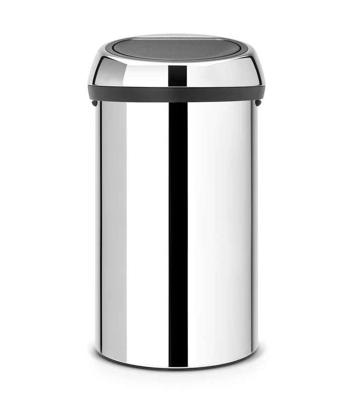 Brabantia Touch Bin Afvalemmer, 60 Liter - Brilliant Steel 1 Brabantia Touch Bin Afvalemmer, 60 Liter - Brilliant Steel