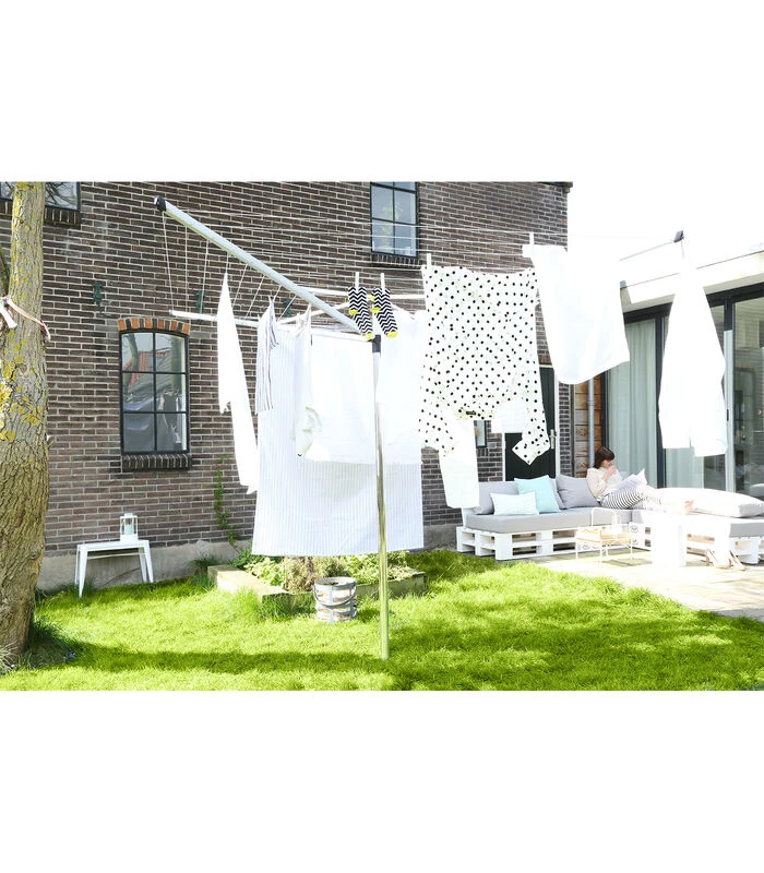 Brabantia Droogmolen Topspinner, 50 Meter Met Metalen Grondanker 2 Brabantia Droogmolen Topspinner, 50 Meter Met Metalen Grondanker - Afbeelding 2