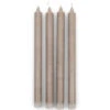 Lange Kaarsen - Dinner Candles ECO Flax 4pcs - Grijs/Beige - Set Van 2 X 4 Stuks