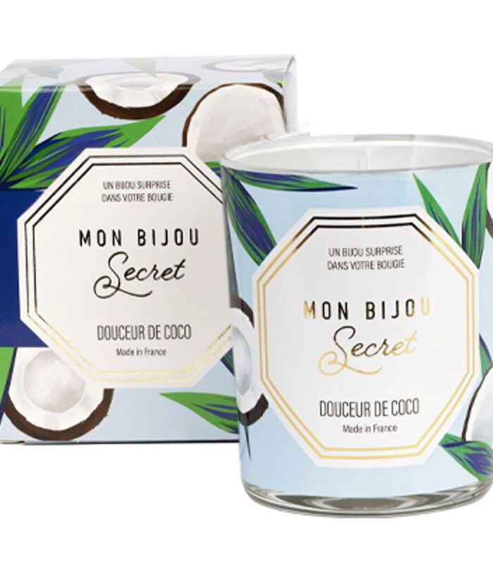 Geurkaars Kokosnoot Met Zilveren Oorbellen 1 Geurkaars Kokosnoot Met Zilveren Oorbellen