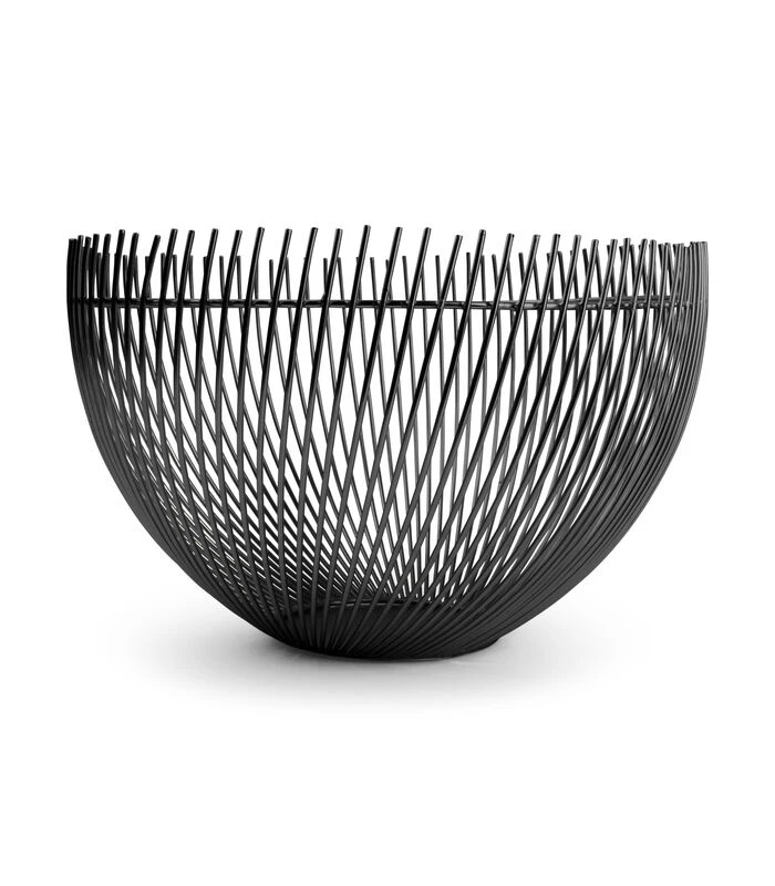 Draadmand 30xH18cm Zwart Twisted Iris 1 Draadmand 30xH18cm Zwart Twisted Iris