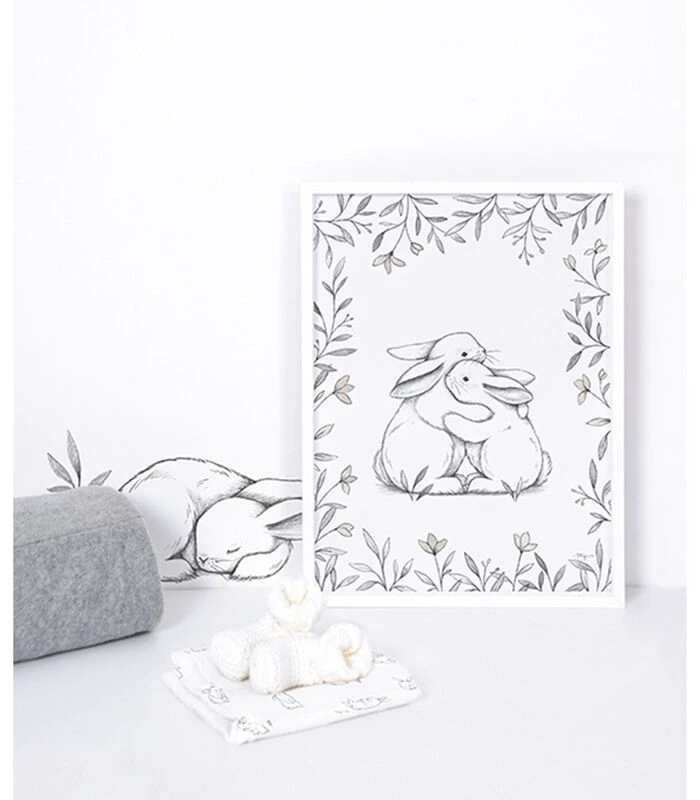 Muursticker Kinderkamer - Konijnen 4 Muursticker Kinderkamer - Konijnen - Afbeelding 4