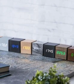 Cube Click Clock Wekker - Marmer/LED Wit -Dagelijkse Boodschappen Winkel 948a105fa9fa457db84cfd2b79b11ff5