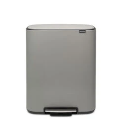 Brabantia Bo Pedaalemmer, 2 X 30 L - Mineral Concrete Grey