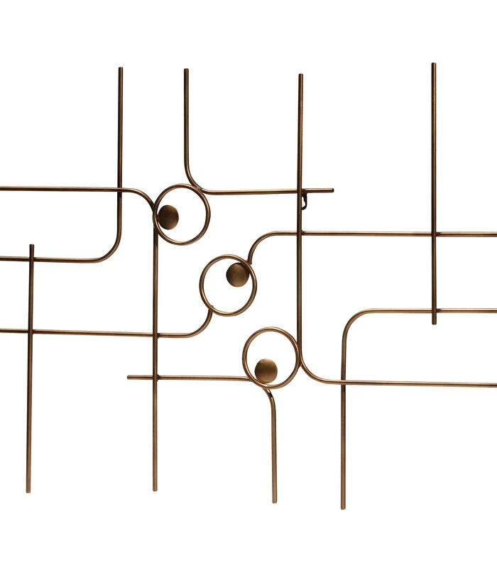 BePureHome Symphony Wanddeco - Metaal - Antique Brass - 70x140x3 2 BePureHome Symphony Wanddeco - Metaal - Antique Brass - 70x140x3 - Afbeelding 2