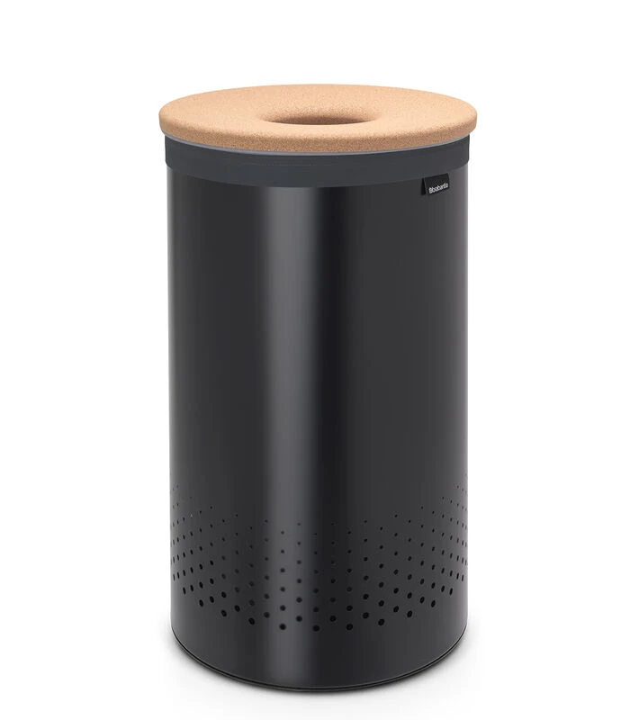 Brabantia Wasbox, 60 Liter, Kurken Deksel - Matt Black 1 Brabantia Wasbox, 60 Liter, Kurken Deksel - Matt Black