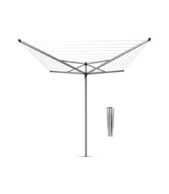 Brabantia Droogmolen Topspinner, 40 Meter Met Metalen Grondanker