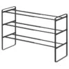 Yamazaki Frame Extendable Shoe Rack 3 Tire - Black