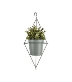 PRESENT TIME Hangende Plantenpot Spatial Diamond - IJzer Jade Groen - 13x12cm