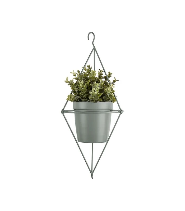 PRESENT TIME Hangende Plantenpot Spatial Diamond - IJzer Jade Groen - 13x12cm 1 PRESENT TIME Hangende Plantenpot Spatial Diamond - IJzer Jade Groen - 13x12cm
