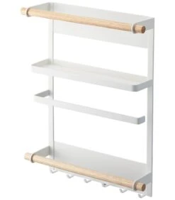 Yamazaki Magnetic Refrigerator Side Rack - Tosca - White