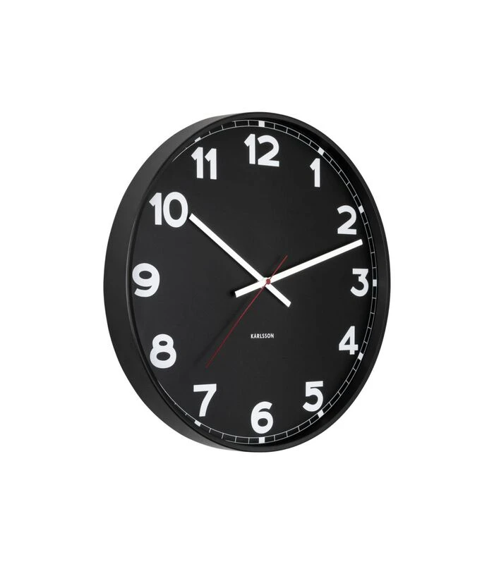 Karlsson Wandklok New Classic - Medium - Zwart - Ø40,6cm 1 Karlsson Wandklok New Classic - Medium - Zwart - Ø40,6cm