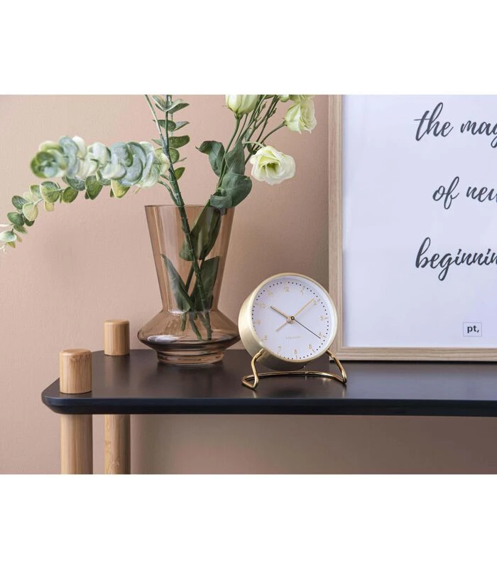 Karlsson Wekker Stylish Numbers - Wit - Ø9x11cm 2 Karlsson Wekker Stylish Numbers - Wit - Ø9x11cm - Afbeelding 2