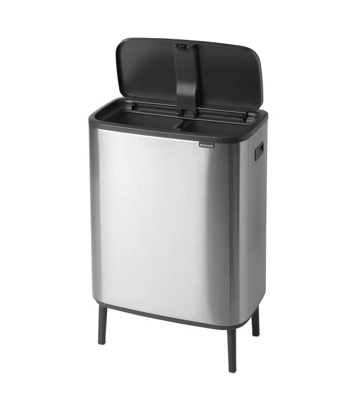 Brabantia Bo Touch Bin Hi,2x30L Matt Steel Fingerprint Proof 2 Brabantia Bo Touch Bin Hi,2x30L Matt Steel Fingerprint Proof - Afbeelding 2